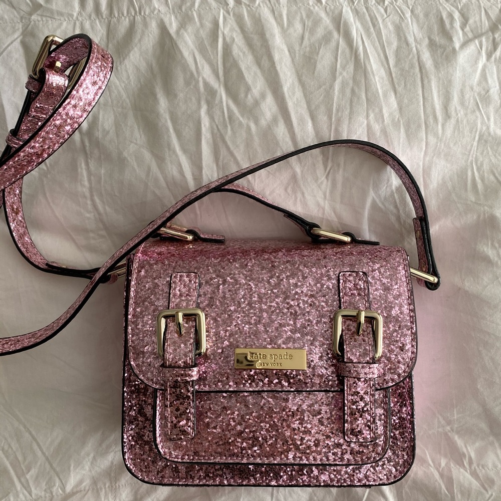 Kate Spade Scout crossbody in pink glitter